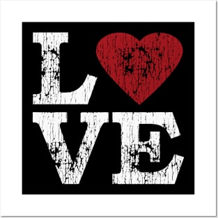 LOVE with heart Posters and Art